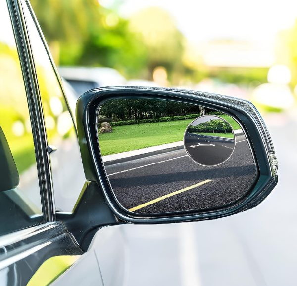 2 Pcs 360° Rotatable Car Blind Spot Mirrors – Adjustable Round Side Rear View Mirrors with HD Original Glass Lens