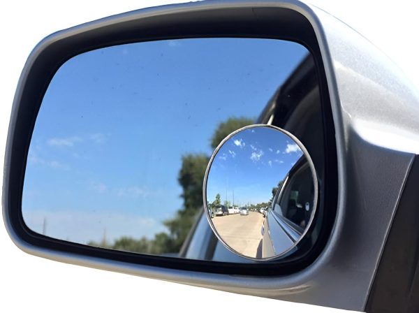 2 Pcs 360° Rotatable Car Blind Spot Mirrors – Adjustable Round Side Rear View Mirrors with HD Original Glass Lens