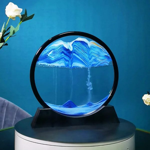 3D Moving Sandscape Frame Lamp | 7-Inch Rotating Sand Art Light (Random Color)