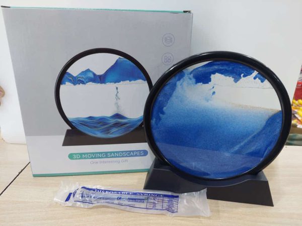 3D Moving Sandscape Frame Lamp | 7-Inch Rotating Sand Art Light (Random Color)
