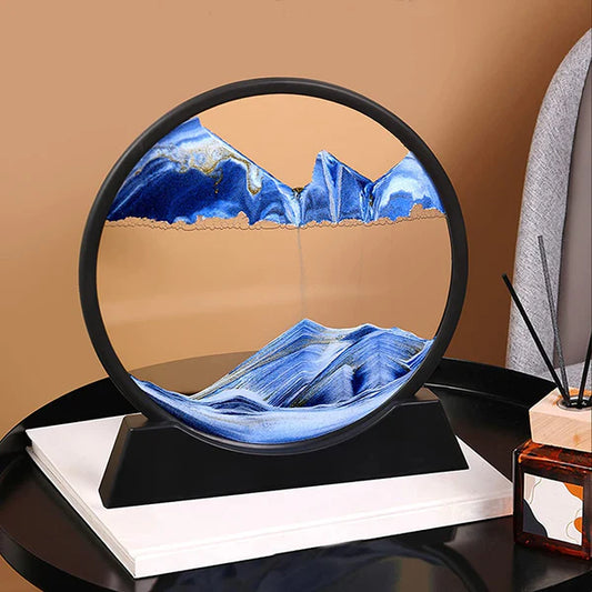 3D Moving Sandscape Frame Lamp | 7-Inch Rotating Sand Art Light (Random Color)