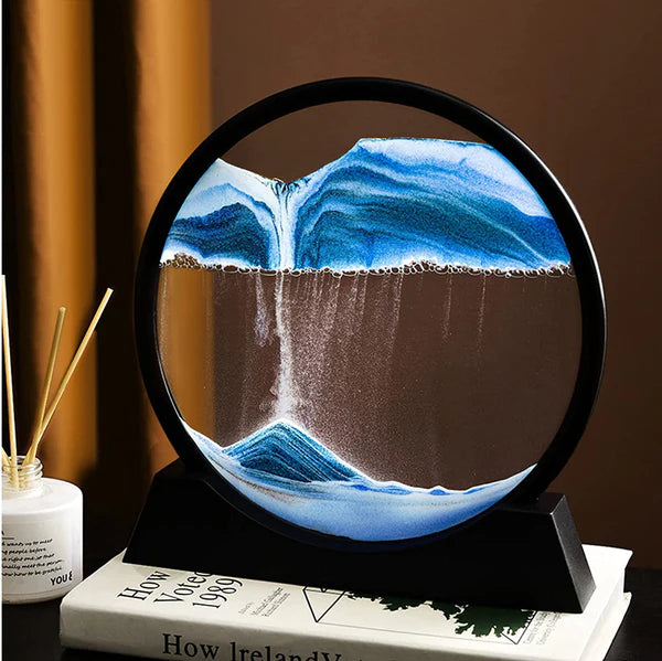 3D Moving Sandscape Frame Lamp | 7-Inch Rotating Sand Art Light (Random Color)