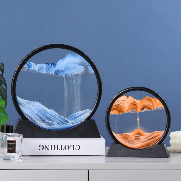 3D Moving Sandscape Frame Lamp | 7-Inch Rotating Sand Art Light (Random Color)