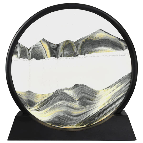 3D Moving Sandscape Frame Lamp | 7-Inch Rotating Sand Art Light (Random Color)