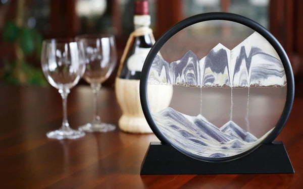 3D Moving Sandscape Frame Lamp | 7-Inch Rotating Sand Art Light (Random Color)
