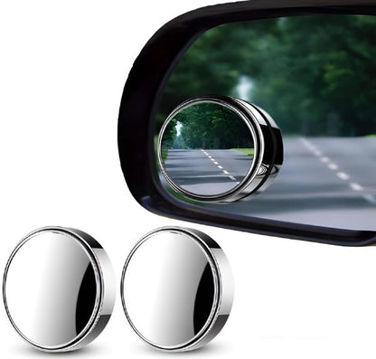 2 Pcs 360° Rotatable Car Blind Spot Mirrors – Adjustable Round Side Rear View Mirrors with HD Original Glass Lens