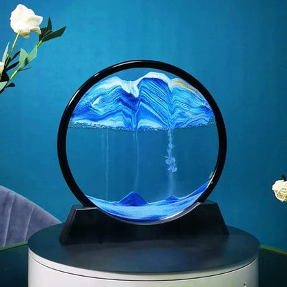 3D Moving Sandscape Frame Lamp | 7-Inch Rotating Sand Art Light (Random Color)